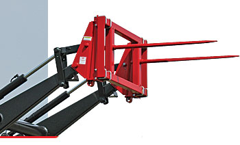 Dual Prong Hay Bale Spear Attachment - Universal HD Front Skid